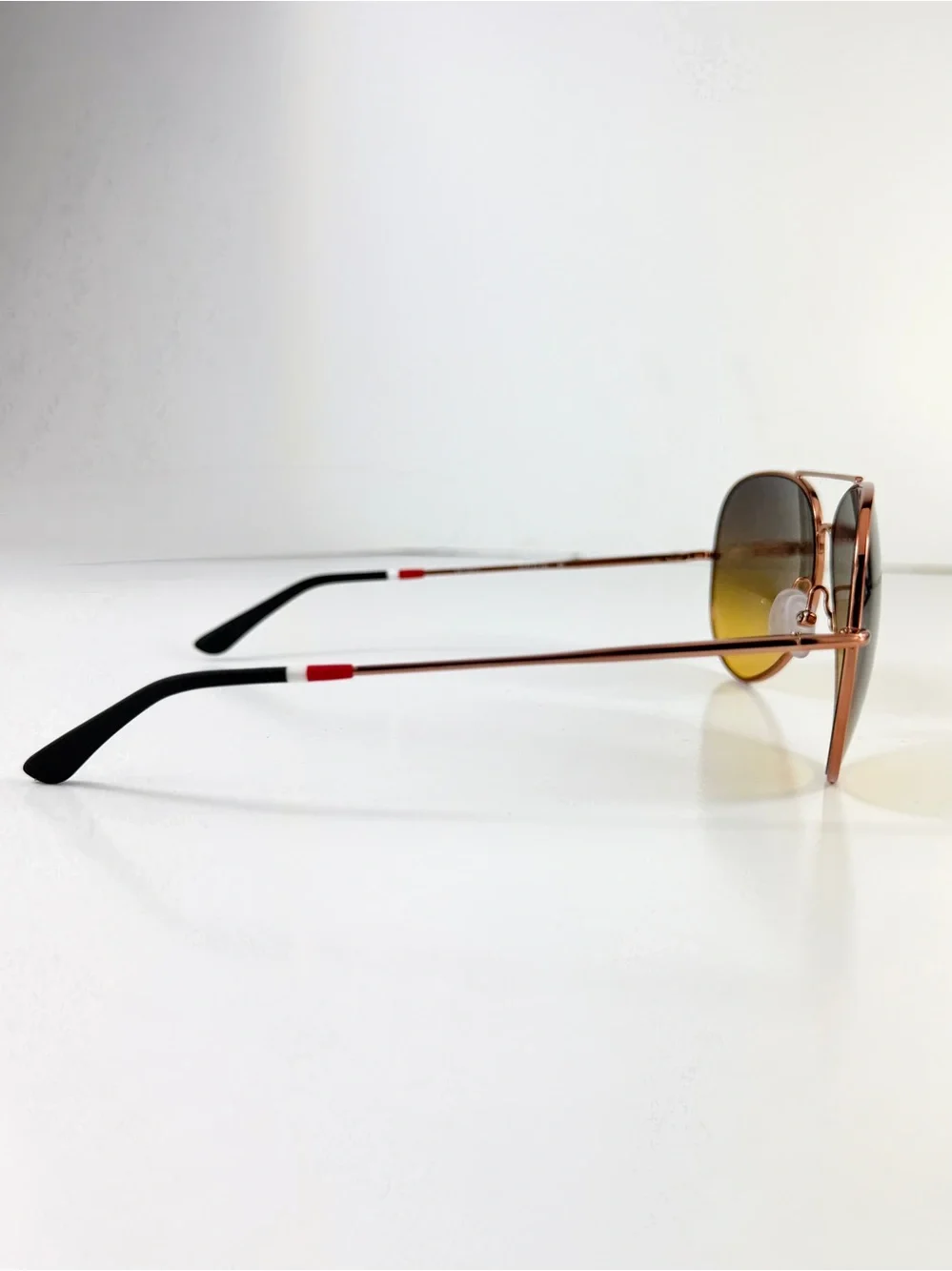 NWT Orlebar Brown x Linda Farrow Aviator Sunglasses OB10 C8 Rose Gold Full Set